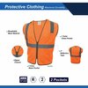 Ge Green Safety Vest W/Reflective Tape -2 POCKET L GV076OL